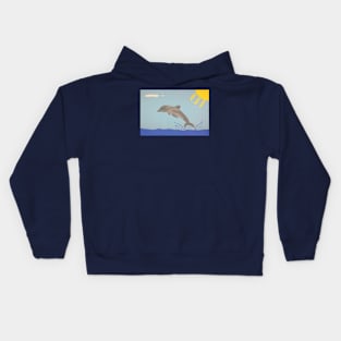 Smiling Dolphin Kids Hoodie